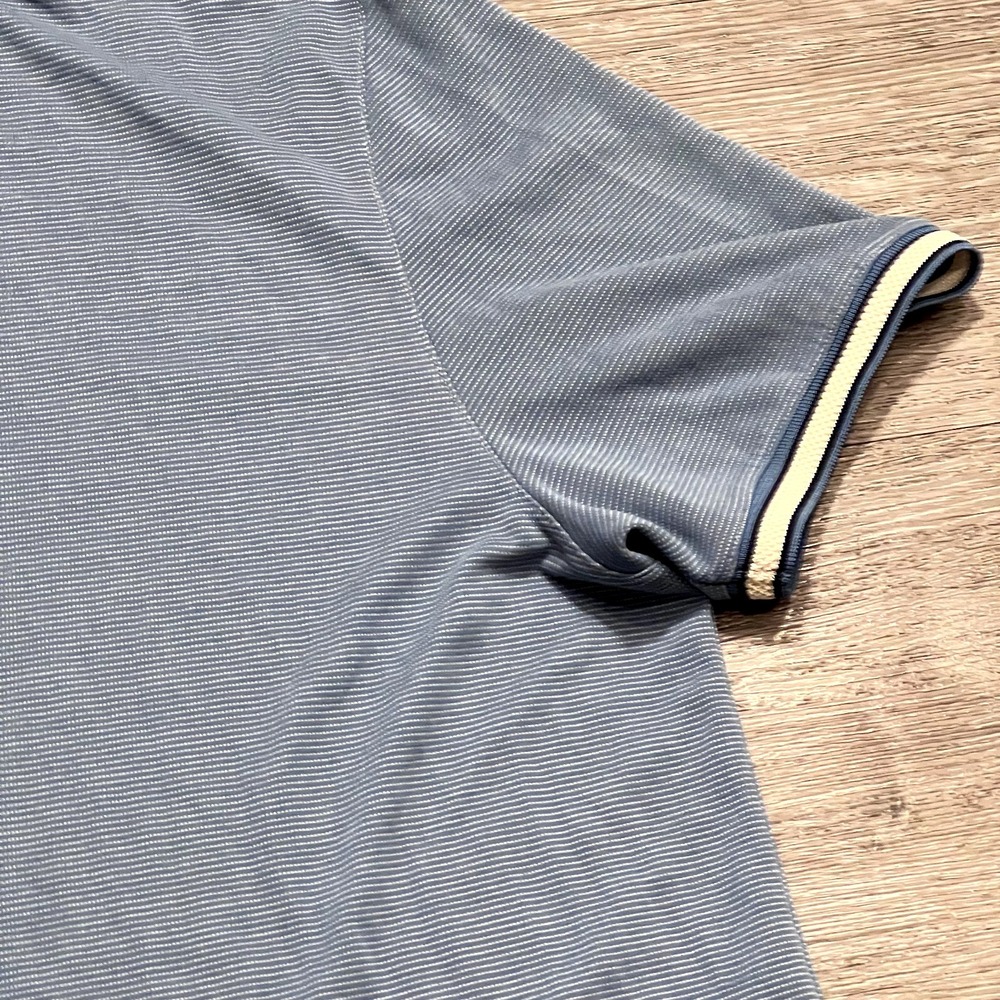 Ted Baker London Polo Shirt Size 6 Blue Button Snap Preppy Casual Adult Lounge - Picture 11 of 15